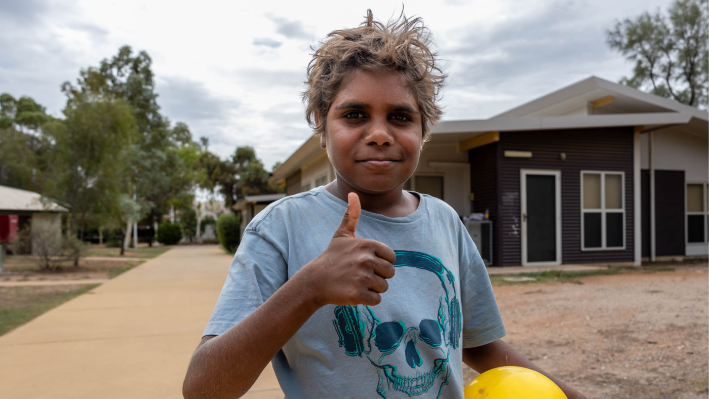 Hostel resident sending out the front of hostel